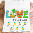 Personalized Love Grandma - Summer, Flip Flop Essential T-shirt, Unisex T-Shirt For Grandma Great Customized Gifts For Birthday Christmas Thanksgiving