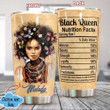 Personalized Black Queen Stainless Steel Tumbler, Tumbler Cups For Coffee/Tea, Great Customized Gifts For Birthday Christmas Thanksgiving Anniversary