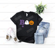 Boo Happy Ghost Pumpkin Short-Sleeves Tshirt, Pullover Hoodie Great Gifts For Halloween