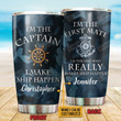 Personalized Custom Name Sailor Camouflage I'm A Captain Stainless Steel Tumbler, Tumbler Cups For Coffee Or Tea, Great Gifts For Thanksgiving Birthday Christmas