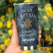Personalized Custom Name Sailor Camouflage I'm A Captain Stainless Steel Tumbler, Tumbler Cups For Coffee Or Tea, Great Gifts For Thanksgiving Birthday Christmas