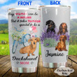 Personalized Dachshund Mom Custom Name Stainless Steel Tumbler, Tumbler Cups For Coffee/Tea, Great Customized Gifts For Birthday Christmas Thanksgiving