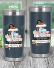Growth Money Motivation Happiness Black Girl Stainless Steel Tumbler, Tumbler Cups For Coffee Or Tea, Great Gifts For Thanksgiving Birthday Christmas