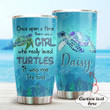 Personalized There Was A Girl Who Really Loved Turtles Stainless Steel Tumbler Cups For Coffee/Tea, Great Customized Gifts For Birthday Anniversary