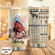 Personalized Horse Riding Horse Knowledge Stainless Steel Tumbler, Tumbler Cups For Coffee/Tea, Great Customized Gifts For Birthday Christmas Thanksgiving Anniversary