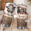 Personalized Cow Not Today Heifer Custom Name Stainless Steel Tumbler, Tumbler Cups For Coffee/Tea, Great Customized Gifts For Birthday Christmas Thanksgiving