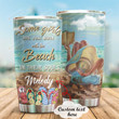 Personalized Beach Stainless Steel Tumbler, Tumbler Cups For Coffee/Tea, Great Customized Gifts For Birthday Christmas Thanksgiving Anniversary