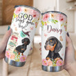 Personalized God Says You Are Dachshund Custom Name Stainless Steel Tumbler, Tumbler Cups For Coffee/Tea, Great Customized Gifts For Birthday Christmas Thanksgiving