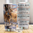 Personalized Deer Couple To My Husband Custom Name Stainless Steel Tumbler, Tumbler Cups For Coffee/Tea, Great Customized Gifts For Birthday Christmas Thanksgiving