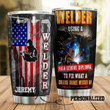 Personalized American Flag Welder  Stainless Steel Tumbler, Tumbler Cups For Coffee/Tea, Great Customized Gifts For Birthday Christmas Thanksgiving, Anniversary
