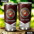 Personalized United States Marine Corps Stainless Steel Tumbler, Tumbler Cups For Coffee/Tea, Great Customized Gifts For Birthday Christmas Thanksgiving, Anniversary