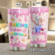 Personalized Baking Is My Superpower Stainless Steel Tumbler, Tumbler Cups For Coffee/Tea, Great Customized Gifts For Birthday Christmas Thanksgiving Anniversary