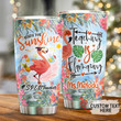 Personalized Flamingo Ready For Sunshine Teaching Is Flamazing Stainless Steel Tumbler, Tumbler Cups For Coffee/Tea, Great Customized Gifts For Birthday Anniversary