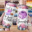 Personalized Just A Gir Who Loves Yarn Custom Name Stainless Steel Tumbler, Tumbler Cups For Coffee/Tea, Great Customized Gifts For Birthday Christmas Thanksgiving