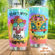 Personalized Chicken And Hippie Girl Stainless Steel Tumbler, Tumbler Cups For Coffee/Tea, Great Customized Gifts For Birthday Christmas Thanksgiving Anniversary