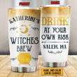 Personalized Custom Name Witch Drink At Your Own Risk Stainless Steel Tumbler, Tumbler Cups For Coffee Or Tea, Great Gifts For Thanksgiving Birthday Christmas