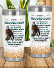 Personalized Family To My Grandson 100 Reasons To Break Down And Cry, You Are A Gift From Heaven Stainless Steel Tumbler, Tumbler Cups For Coffee/Tea