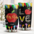 Personalized Love Teacher Custom Name Stainless Steel Tumbler, Tumbler Cups For Coffee/Tea, Great Customized Gifts For Birthday Christmas Thanksgiving