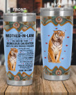 Personalized Family To My Mother-In-Law You Gave Me Your Gorgeous Daughter, She's The Most Precious Treasure Stainless Steel Tumbler, Tumbler Cups For Coffee/Tea