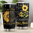 Personalized Custom Name To My Mom Sunflower Stainless Steel Tumbler, Tumbler Cups For Coffee Or Tea, Great Gifts For Thanksgiving Birthday Christmas