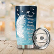 Personalized Custom Name & Date In Loving Memory  Your Wings Were Ready Stainless Steel Tumbler, Tumbler Cups For Coffee Or Tea, Great Gifts For Thanksgiving Birthday Christmas