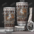 Personalized Horse Stainless Steel Vacuum Insulated Tumbler 20 Oz, Gifts For Birthday Christmas Thanksgiving, Perfect Gifts For Horse Lovers, Coffee/ Tea Tumbler, Brown Tumbler