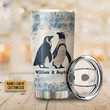 Personalized Penguin God Bless The Broken Road Stainless Steel Tumbler, Tumbler Cups For Coffee/Tea, Great Customized Gifts For Birthday Christmas Thanksgiving