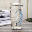 Personalized Golf Life Lesson Stainless Steel Tumbler, Tumbler Cups For Coffee/Tea, Great Customized Gifts For Birthday Christmas Thanksgiving