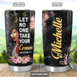 Personalized Black Queen Bible Let No One Take Your Crown Stainless Steel Tumbler, Tumbler Cups For Coffee/Tea, Great Customized Gifts For Birthday Christmas Thanksgiving