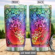 Colorful Butterfly Personalized Tumbler Cup Stainless Steel Vacuum Insulated Tumbler 20 Oz Perfect Gifts For Birthday Christmas Thanksgiving Tumbler For Butterfly Lovers Tumbler With Lid