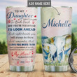 Personalized Elephant To My Daughter Tumbler Cup Look Right Beside You Stainless Steel Insulated Tumbler 20 Oz Travel Tumbler Great Gifts For Daughter On Birthday Christmas Thanksgiving