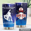 Personalized Baseball Tumbler Behind Every Baseball Player Best Custom Name Gifts For Baseball Players From Mom Baseball Lovers 20 Oz Sport Bottle Stainless Steel Vacuum Insulated Tumbler