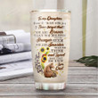 Personalized Bear Dad To My Daughter Never Forget That You Are Braver, Stronger, Smarter And Loved Stainless Steel Tumbler, Tumbler Cups For Coffee/Tea, Great Customized Gifts For Birthday Christmas