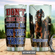 Horse Racing Personalized Tumbler Cup Don't Look Back Stainless Steel Vacuum Insulated Tumbler 20 Oz Tumbler For Coffee/ Tea With Lid Great Customized Gifts For Birthday Christmas Thanksgiving