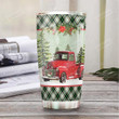 Christmas Red Truck Personalized Tumbler Cup Stainless Steel Vacuum Insulated Tumbler 20 Oz Best Gifts For Trucker Coffee/ Tea Tumbler With Lid Great Christmas Gifts Tumbler Travel