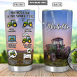 Personalized Green Tractor Things I Do In My Spare Times Stainless Steel Tumbler, Tumbler Cups For Coffee/Tea, Great Customized Gifts For Birthday Christmas Thanksgiving