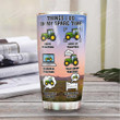 Personalized Green Tractor Things I Do In My Spare Times Stainless Steel Tumbler, Tumbler Cups For Coffee/Tea, Great Customized Gifts For Birthday Christmas Thanksgiving
