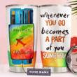 Personalized Travel Wherever You Go Becomes A Part Of you Somehow Stainless Steel Tumbler, Tumbler Cups For Coffee/Tea, Great Customized Gifts For Birthday Christmas Thanksgiving