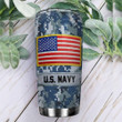 Personalized U.S. Navy Stainless Steel Tumbler, Tumbler Cups For Coffee/Tea, Great Customized Gifts For Birthday Christmas Thanksgiving
