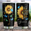 Personalized Butterflies And Sunflowers Tumbler You Are My Sunshine Tumbler I'll Love You Forever Tumbler Gifts For Mom 20 Oz Sports Bottle Stainless Steel Vacuum Insulated Tumbler