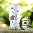 Elephant Motherhood Picture Autism Awareness Personalized Tumbler Cup Autism Different Stainless Steel Vacuum Insulated Tumbler 20 Oz Great Customized Gifts For Birthday Christmas Thanksgiving