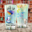 Elephant Color Tumbler Cup, Paint Your Life With Your Own Color, Stainless Steel Vacuum Insulated Tumbler 20 Oz, Tumbler For Coffee/ Tea, Great Customized Gifts For Birthday Christmas Thanksgiving