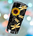 Dragonfly Sunflower You Never Walk Alone Tumbler Stainless Steel Tumbler, Tumbler Cups For Coffee/Tea, Great Customized Gifts For Birthday Christmas Thanksgiving