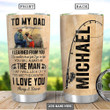 Personalized Fishing Tumbler Perfect Gift From Son To Dad Tumbler Stainless Steel Tumbler, Tumbler Cups For Coffee/Tea, Great Customized Gifts For Father's Day Birthday Christmas Thanksgiving