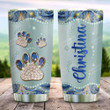 Cat Paw Jewelry Style Personalized Tumbler Cup, Stainless Steel Vacuum Insulated Tumbler 20 Oz, Coffee/Tea Tumbler With Lid, Perfect Gifts For Cat Lovers, Gifts For Birthday Christmas Thanksgiving