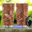 Personalized Wood Carving Butterfly Vintage Tumbler Gifts For Birthday Christmas Thanksgiving 20 Oz Sports Bottle Stainless Steel Vacuum Insulated Tumbler