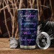Personalized Hologram Happy Otter Everyday Is A New  Beginning Stainless Steel Tumbler, Tumbler Cups For Coffee/Tea, Great Customized Gifts For Birthday Christmas Thanksgiving