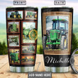 Personalized Tractor Farmer Stainless Steel Tumbler, Tumbler Cups For Coffee/Tea, Great Customized Gifts For Birthday Christmas Thanksgiving