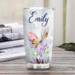 Butterfly Crystal Style Personalized Tumbler Cup Enjoy Every Moment Stainless Steel Vacuum Insulated Tumbler 20 Oz Perfect Customized Gifts For Birthday Christmas Thanksgiving Tumbler Travel