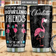 Bowling Gang Flamingo Personalized Tumbler Cup Stainless Steel Insulated Tumbler 20 Oz Best Gifts For Bowling Lovers Great Gifts For Birthday Christmas Thanksgiving Coffee/ Tea Tumbler With Lid